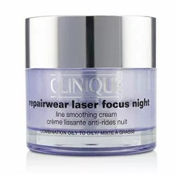 Clinique By REPAIRWEAR Laser Focus Night LINE Smoothing Cream 1.7 OZ (50 ML)