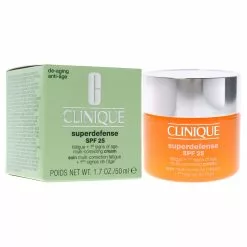 Clinique Superdefense SPF 25 Fatigue + 1st Signs Of Age Multi-Correcting Cream (For Combination Oily To Oily Skin), 1.7 Ounce -Clinique Sales 0982120 clinique superdefense spf 25 fatigue 1st signs of age multi correcting cream for combination oily to