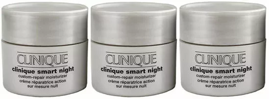 Clinique Smart Night Custom-Repair Moisturizer Dry Combination, 0.5 Oz Each (Pack Of 3) 3 Clinique Smart Night Custom-Repair Moisturizer Dry Combination, 0.5 Oz Each (Pack Of 3)