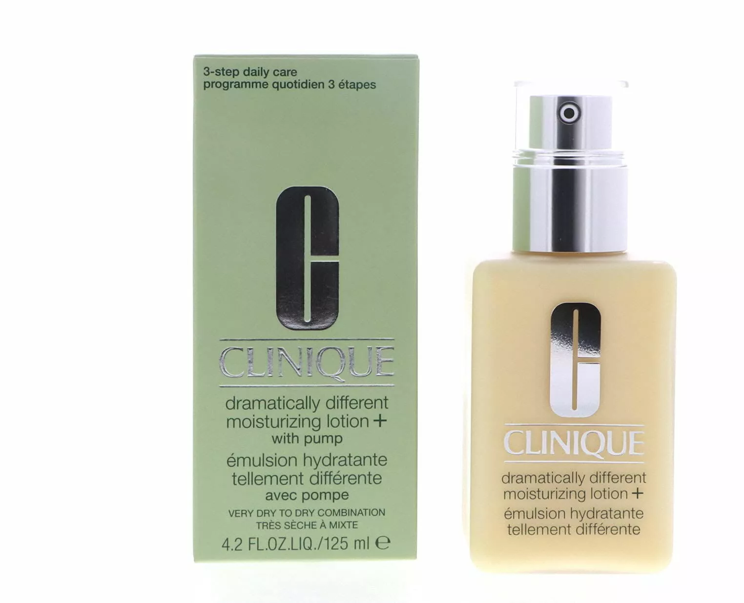 1 Pack Dramatically Different Moisturizing Lotion+ By Clinique With Pump Very Dry To Dry Combination Skin 125ML 3 1 Pack Dramatically Different Moisturizing Lotion+ By Clinique With Pump Very Dry To Dry Combination Skin 125ML