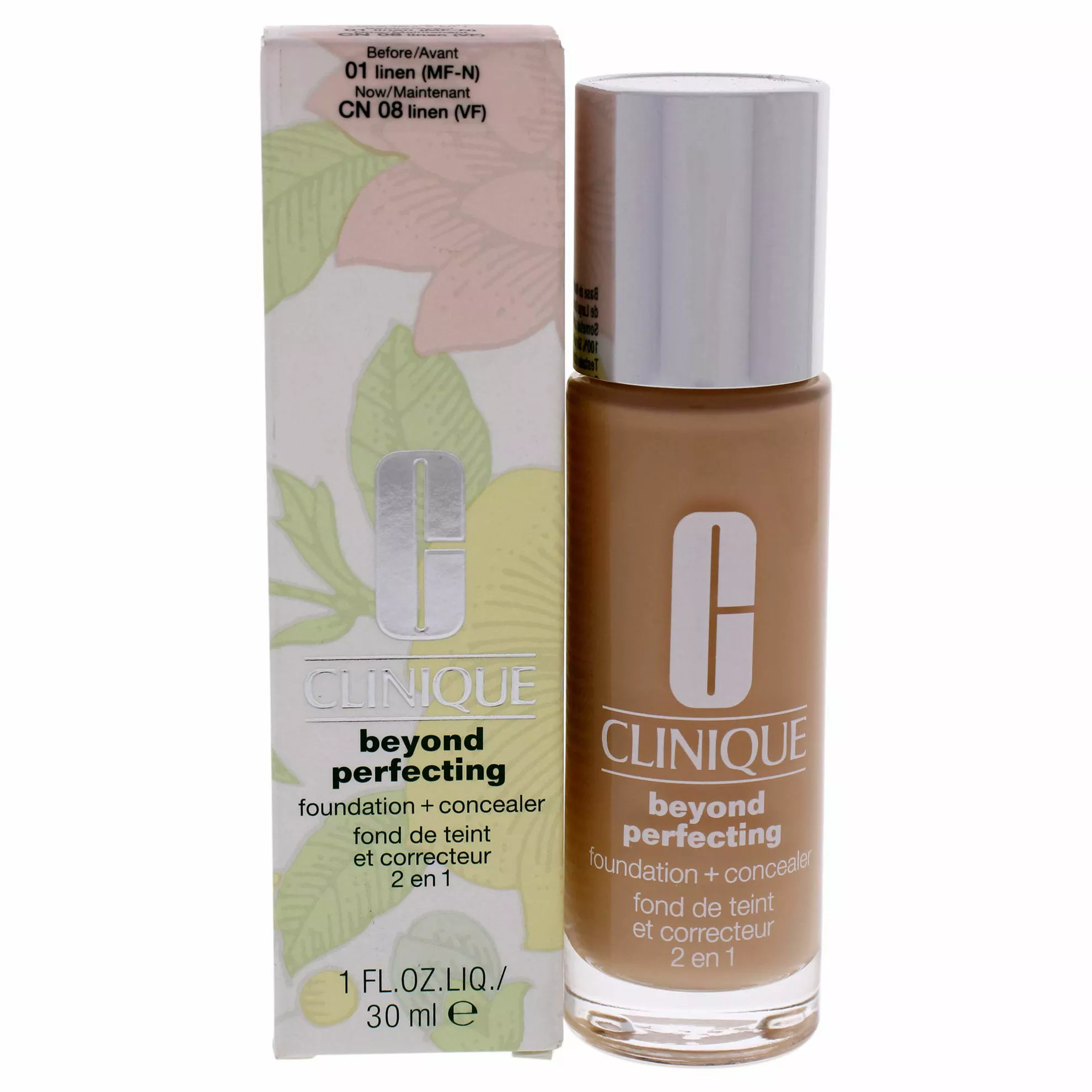 Clinique Beyond Perfecting Foundation Plus Concealer - 08 Linen Women Makeup 1 Oz 3 Clinique Beyond Perfecting Foundation Plus Concealer - 08 Linen Women Makeup 1 Oz