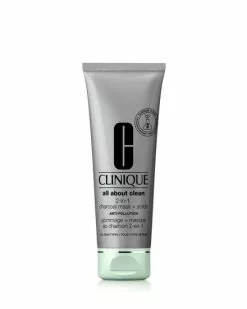 Clinique All About Clean 2-in-1 Charcoal Mask + Scrub Anti-Pollution 3.4 FL. OZ / 100 Ml