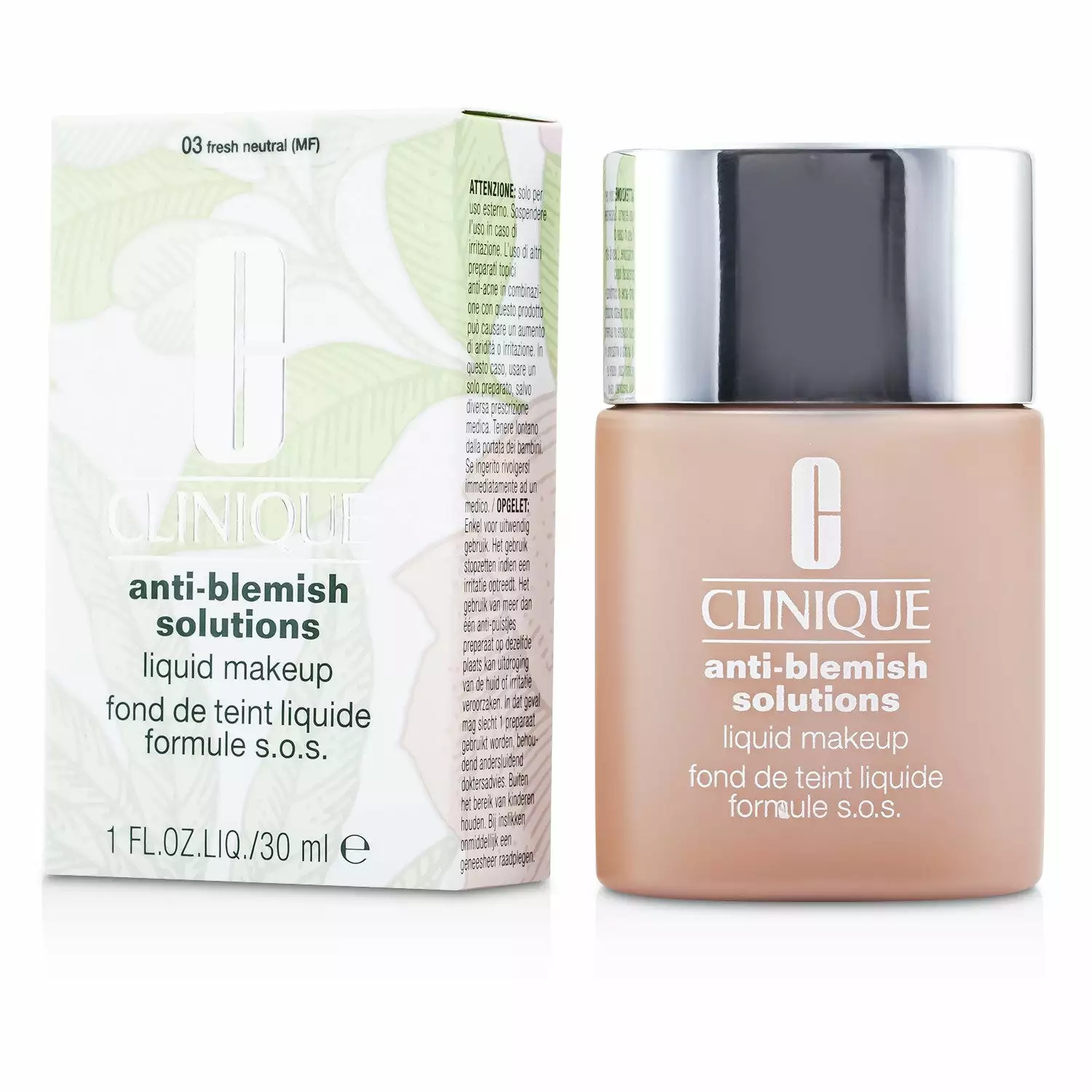 Clinique Anti Blemish Solutions Liquid Makeup - # 03 Fresh Neutral 30ml/1oz 3 Clinique Anti Blemish Solutions Liquid Makeup - # 03 Fresh Neutral 30ml/1oz