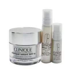 Clinique Derm Pro Solutions Clinique Smart (For Custom De-Aging) Set: Moisturizer SPF 15 50ml+ Serum 10ml+ Eye Treatment 5ml 3pcs
