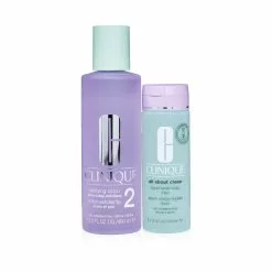Clinique Clarifying Lotion 2 Set: Clarifyin/g Lotion 2 400ml+ All About Clean Liquid Facial Soap Mild 200ml (Box Slightly Damaged) 2pcs